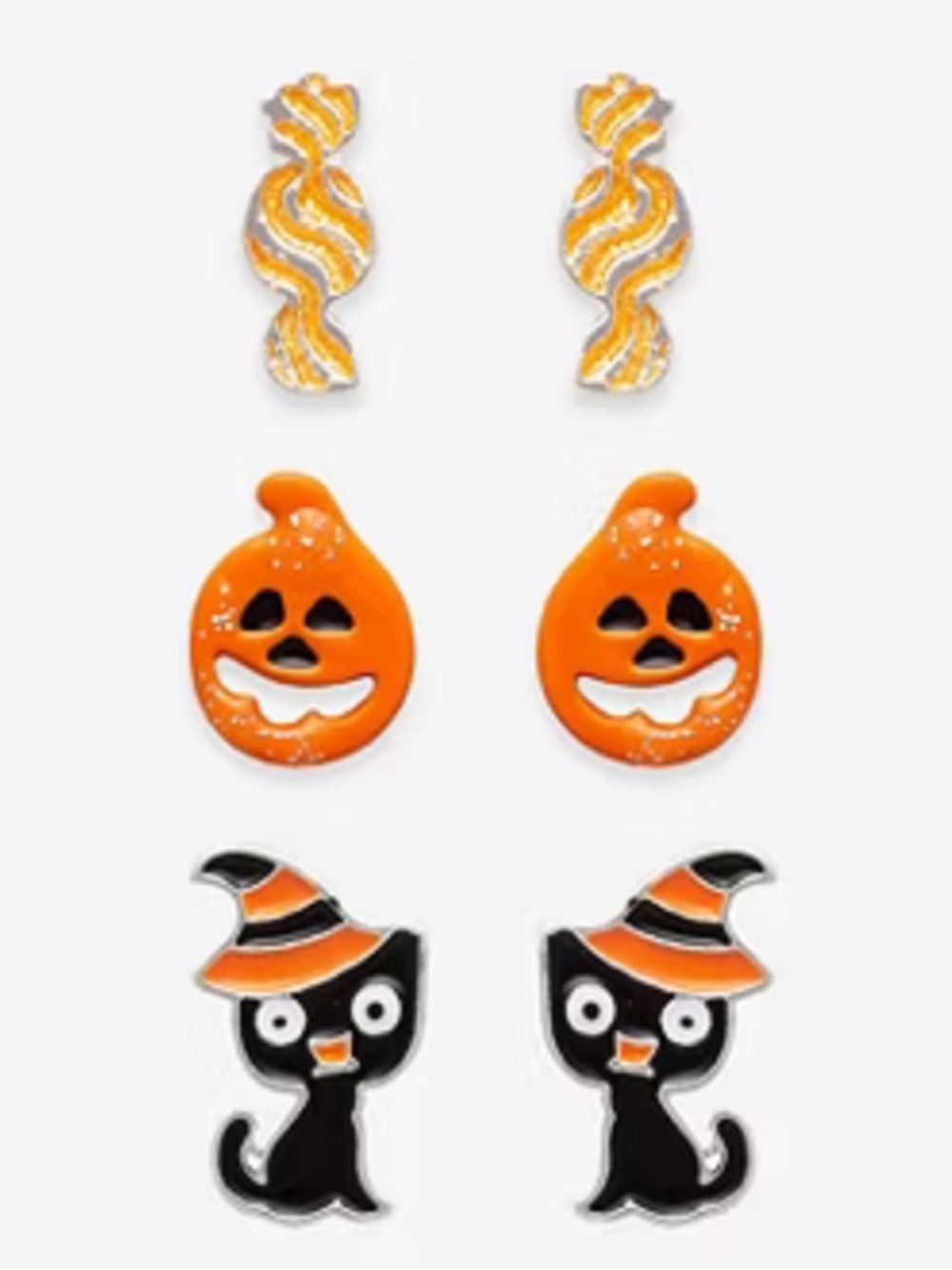 New Three Pair Mix It Hypoallergenic Halloween Stud Earrings